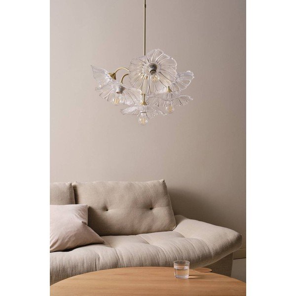 Kuldse värvi klaasist hämardatav ripplamp, läbimõõduga 70 cm Nugget - Jotex-image-2