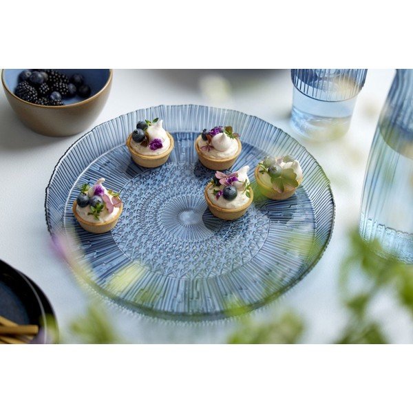 Sinine klaasist serveerimistaldrik ø 30 cm Kusintha - Bitz-image-1