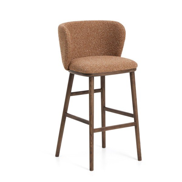 Terrakota värvi polsterdatud baaritool (istme kõrgus 75 cm) Ciselia - Kave Home