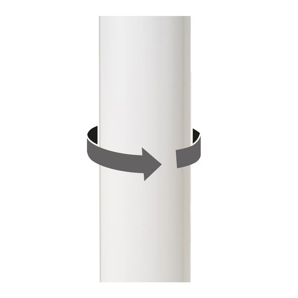 Valged kunstnahast reguleeritava kõrgusega baaritoolid 2tk komplektis (istme kõrgus 56,5 cm) - Casa Selección-image-4