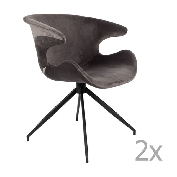 2 halli tooli komplekt käetoega Mia - Zuiver