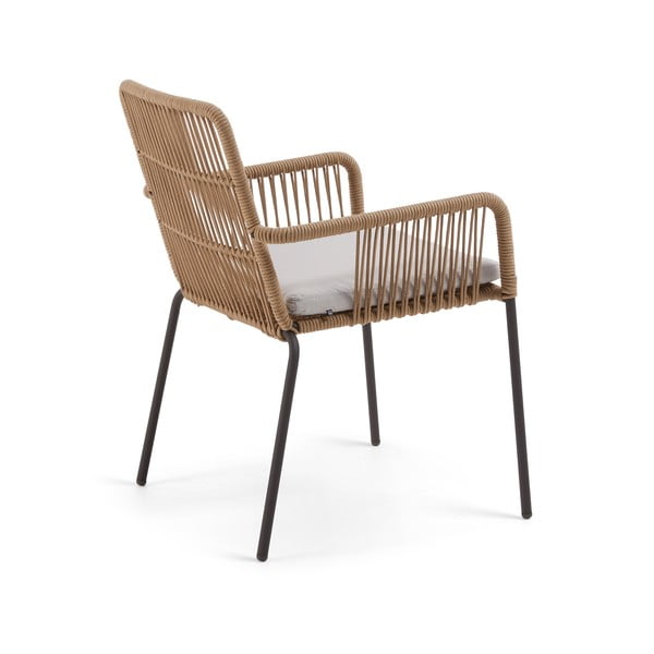 Teraskonstruktsiooniga ja köiepunutisega aiatool Samt - Kave Home-image-3