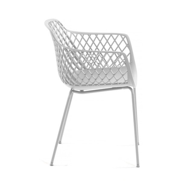 Valge metallist aiatool Quinn - Kave Home-image-2