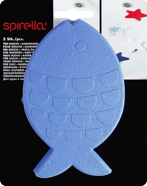 Laste libisemiskindlad vannimatid 5tk komplektis 16x10,5 cm Globefish - Spirella-image-2