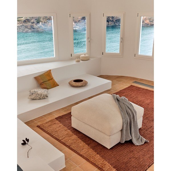 Beež šenillist jalatugi Alea - Kave Home-image-1