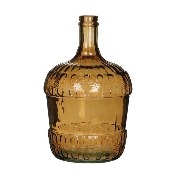 Hnědá skleněná váza Mica Diego, 30 x 18 cm