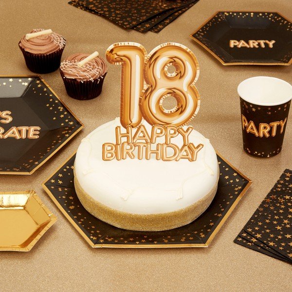 Papírová dekorace na dort s číslem 18 Neviti Topper