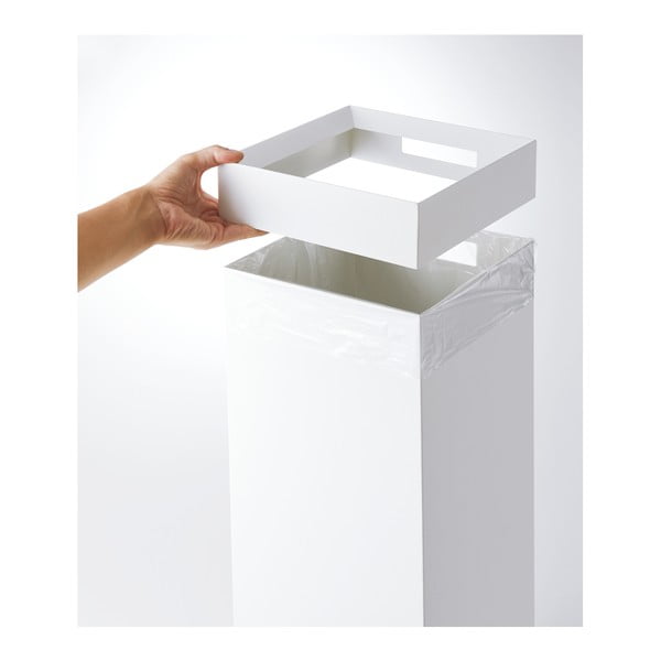 Valge metallist prügikast 27 L Tall - YAMAZAKI-image-4