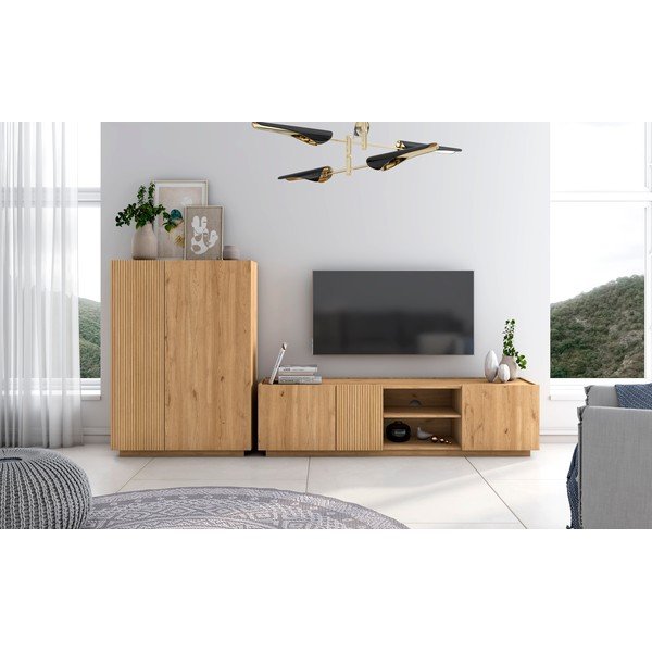 Tammepuust telerilaud naturaalses värvitoonis 180x48 cm Rayana - Marckeric-image-1