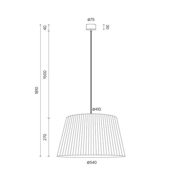 Must rippvalgusti , ⌀ 54 cm Kami - Sotto Luce-image-3