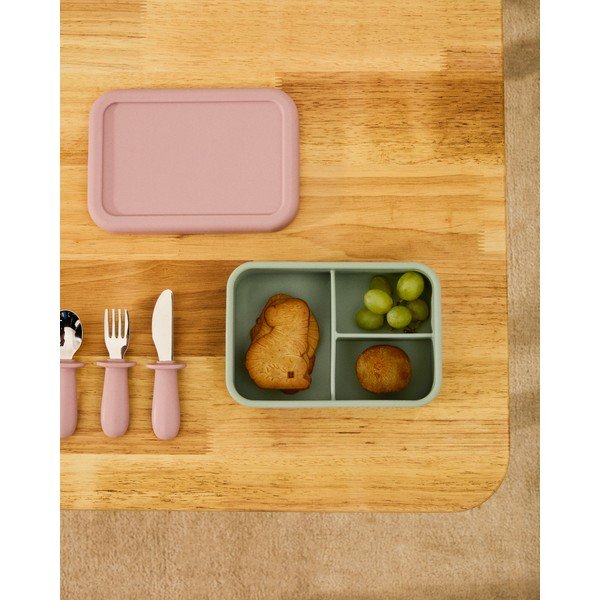 Roosad plastikust/silikoonist laste söögiriistad 3 tk Lili - Kave Home-image-2