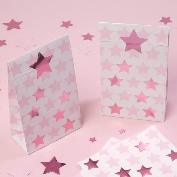 Sada 5 papírových pytlíčků Neviti Little Star Pink