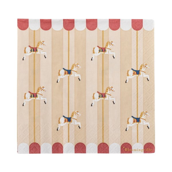 Pabersalvrätikud, 20 tk komplektis 33x33 cm Merry-go-round - Bloomingville-image-2
