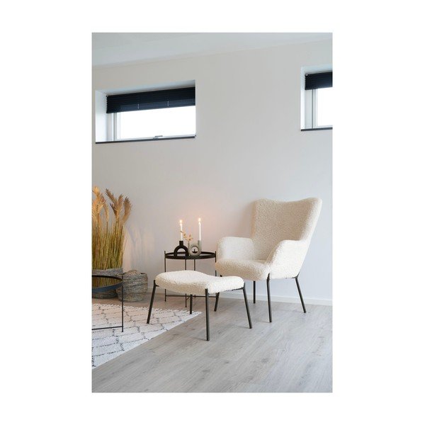 Valge kunstkarusnahast jalatool Glasgow - House Nordic-image-4