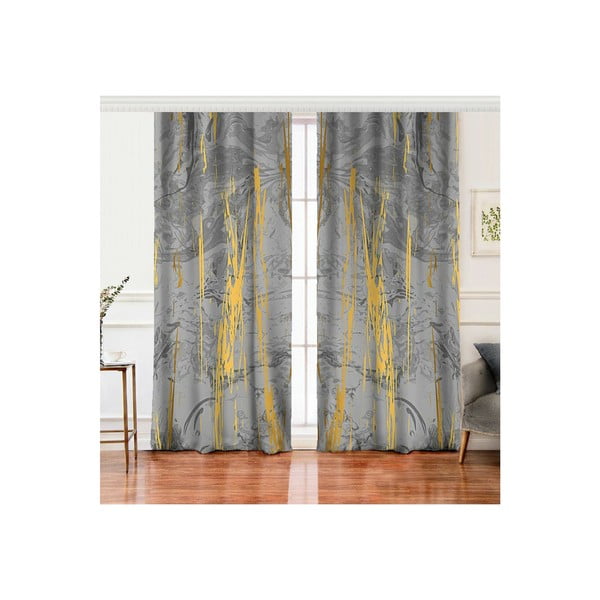 Hall-kuldne kardinad 2 tk 140x260 cm komplektis - Mila Home-image-2