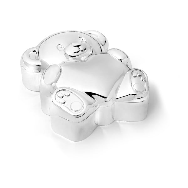 Metallist karp esimesele hambale 6x5x2 cm Bear with Heart - Zilverstad-image-3