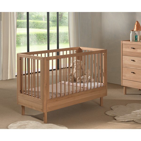 Tammepuidust reguleeritava kõrgusega võrevoodi 60x120 cm Forrest - Vipack-image-1