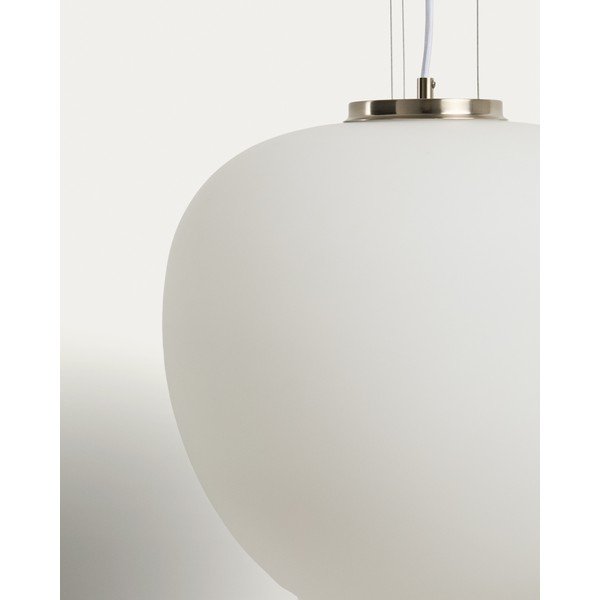 Valge ripplamp klaasist varjuga, ø 25 cm Ardali - Kave Home-image-4