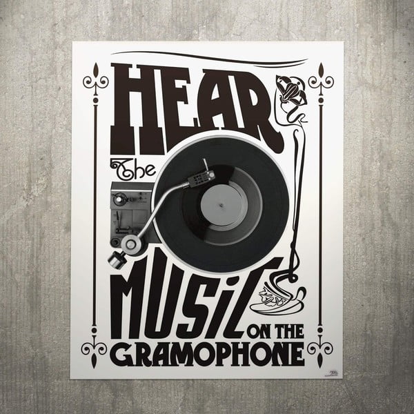 Cedule Gramophone, 56x45 cm