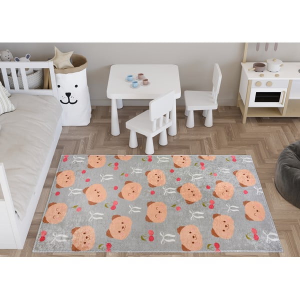 Hall-pruun pestav laste vaip 80x150 cm Cute Teddies - Vitaus-image-1