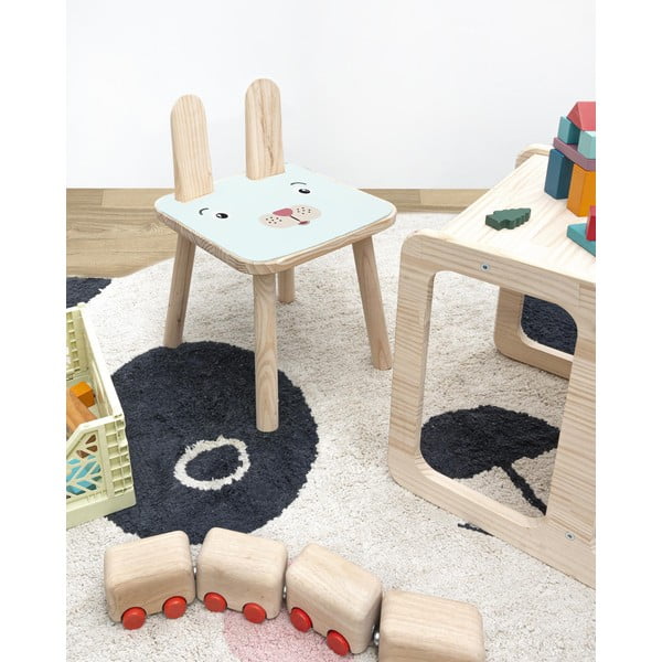Massiivsest männist valmistatud lastetool Bunny - Little Nice Things-image-1