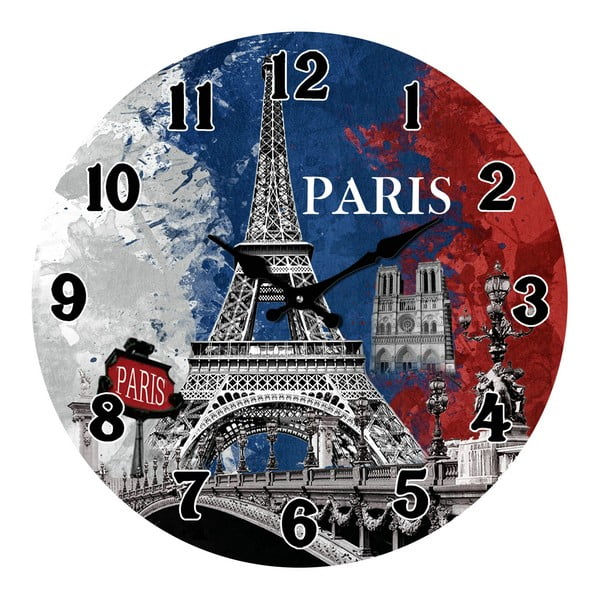Skleněné hodiny V Paříži, 38 cm