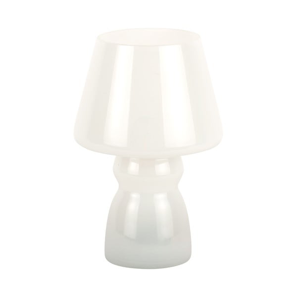 Valge LED laualamp klaasist lambivarjundiga (kõrgus 25,5 cm) Classic - Leitmotiv