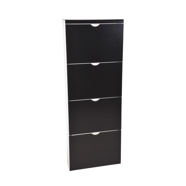 Must hingedega metallist jalatsiriiul 51x138x16 cm - Household Pleasure-image-3