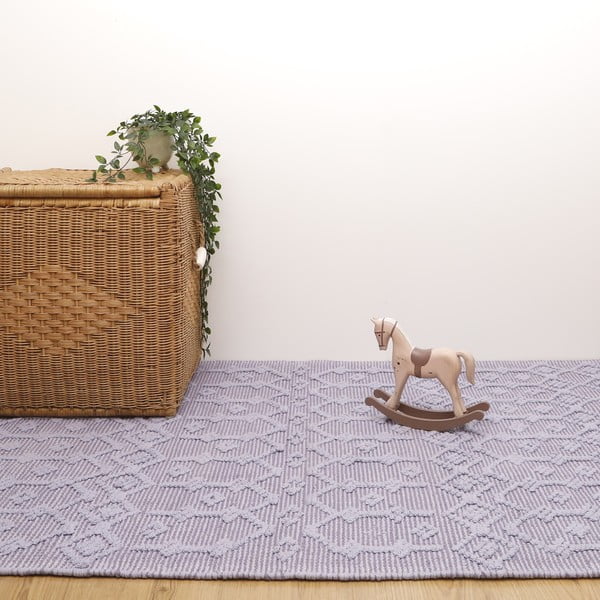 Šedý bavlněný ručně vyrobený koberec Nattiot Blonder, 110 x 170 cm-image-4