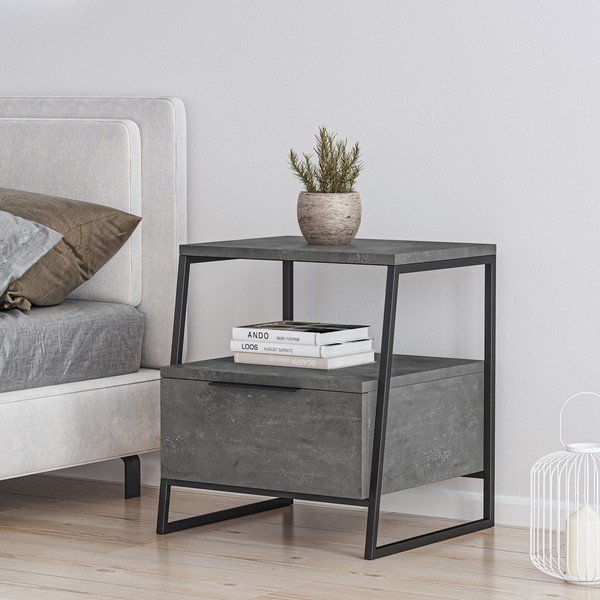 Hall riiulitega öökapp Pal - Kalune Design-image-1