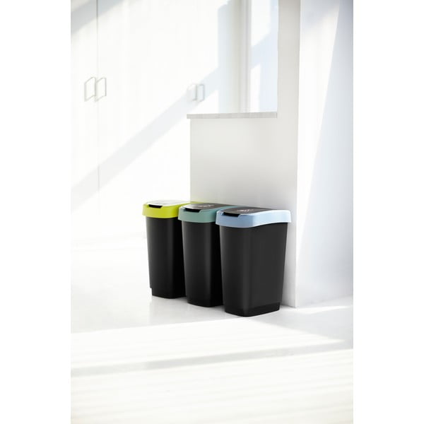 Ringlussevõetud plastist prügikast 25 L Twist - Rotho-image-1