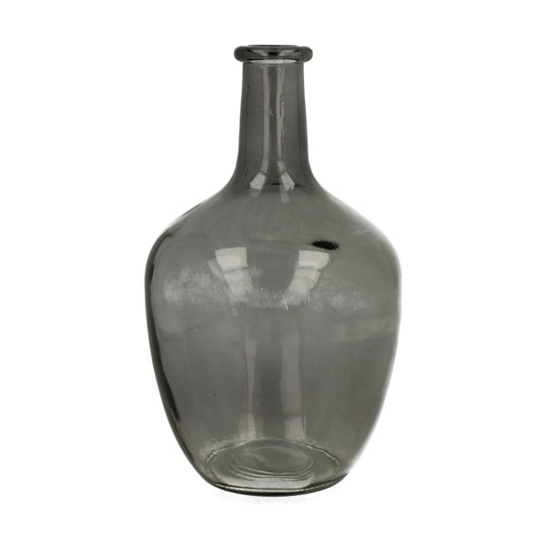 Šedá skleněná dekorativní váza Duo Gift Louise, výška 25 cm