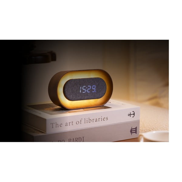 Digitaalne äratuskell Lumos Walnut - Gingko-image-4