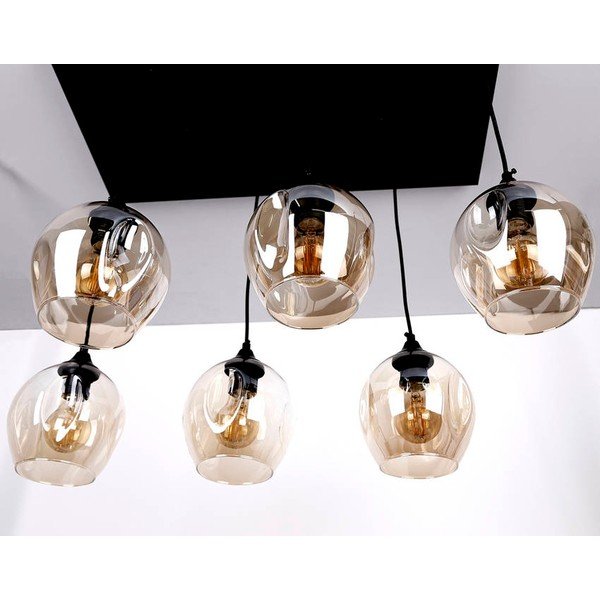 Must rippvalgusti klaasist lambivarjundiga 33x67 cm Aspa - Candellux Lighting-image-3