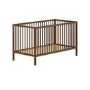 Pruun pöögipuidust eemaldatava külje/reguleeritava kõrgusega võrevoodi 70x140 cm Dino - Vipack