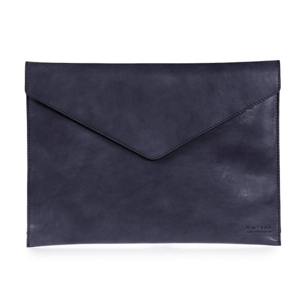 Modrý kožený obal na notebook 13" ve tvaru obálky O My Bag Office