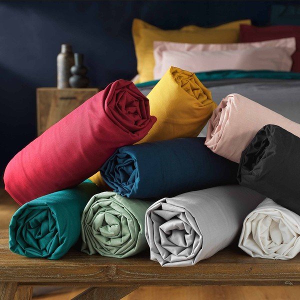 Roheline puuvillane lina 90x190 cm Lina - douceur d'intérieur-image-4