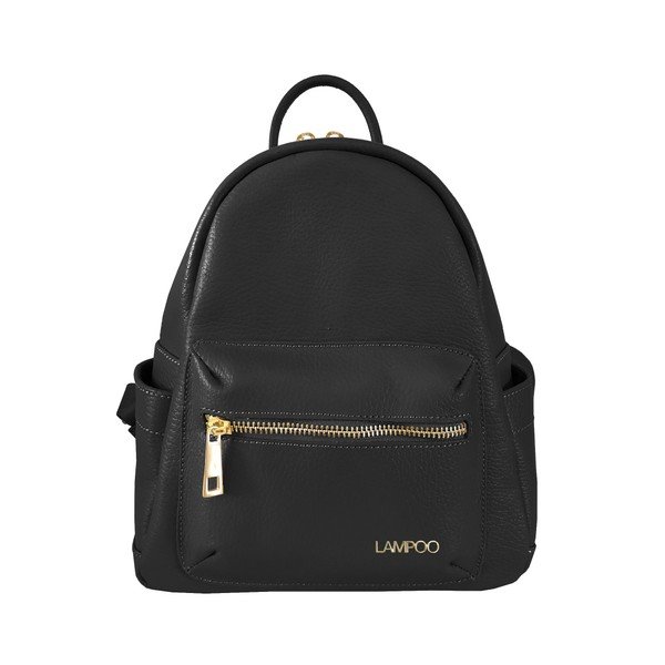 Černý kožený batoh Lampoo Lunda