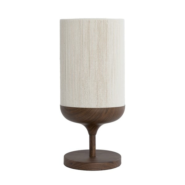Tumepruun laualamp tekstiilist varjuga (kõrgus 50 cm) Dania - Light & Living-image-2