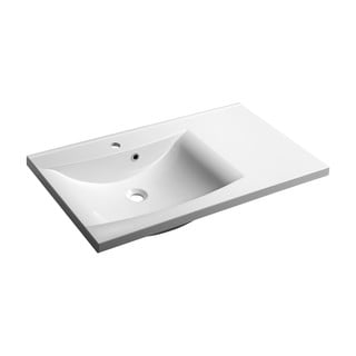 Valge valatud marmorist valamu 90x48 cm Luciola - Sapho