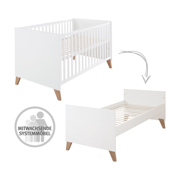 Valge-puiduvärvi võrevoodi 70x140 cm Ole - Roba-image-3