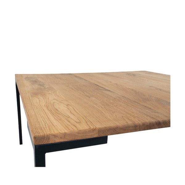 Tammeplaadiga must kohvilaud , 90 x 90 cm Lugano - House Nordic-image-2