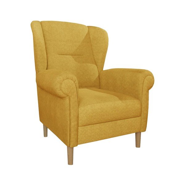 Kollane tugitool tiivakujuliste äärtega Swan – Ropez