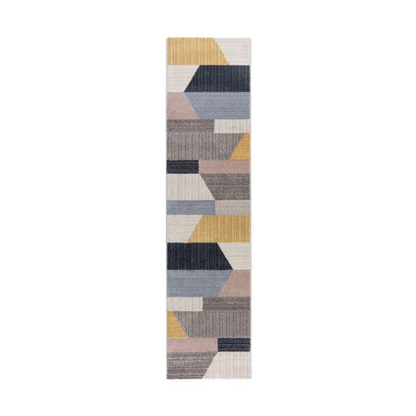 Šedo-žlutý koberec Flair Rugs Barrio, 60 x 230 cm
