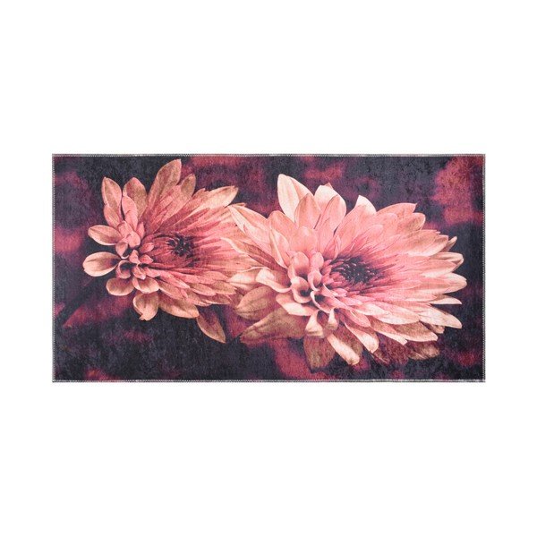 Odolný koberec Vitaus Red Chryzantemum, 100 x 160 cm-image-1
