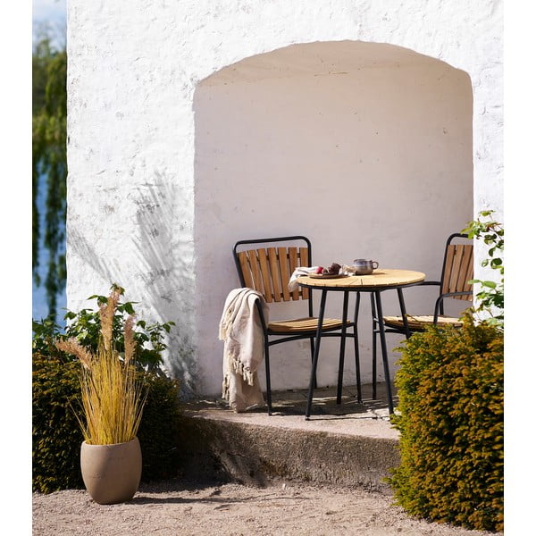 Ümmargune söögilaud tiikpuidust ø 70 cm Cleveland - House Nordic-image-1