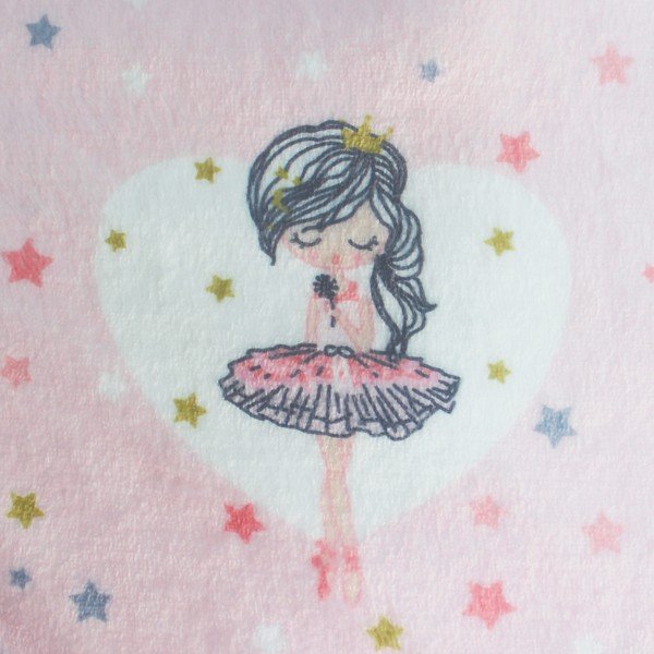 Roosa mikroflanellist laste tekk 125x150 cm Petite Etoile - douceur d'intérieur-image-2