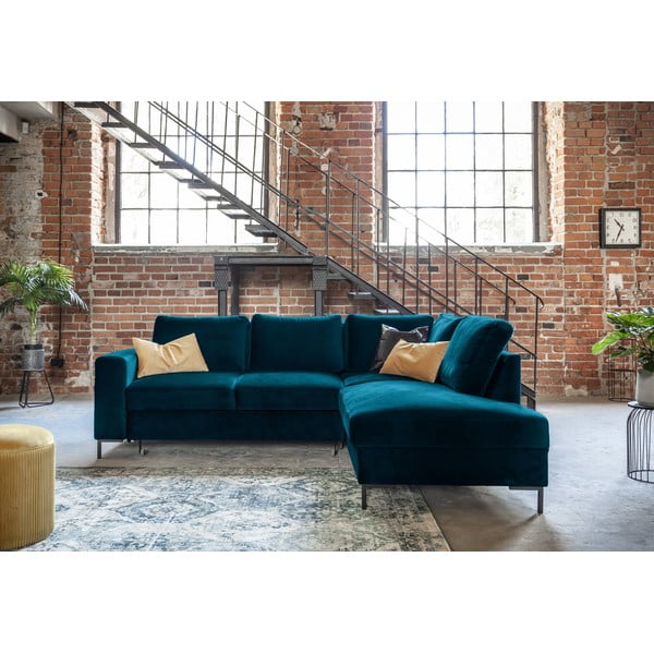 Türkiissinine sametist nurgadiivan (paremas nurgas) Lofty Lilly - Miuform-image-4