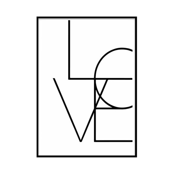 Poster Love, 33,5 x 23,5 cm Ic Ice Loand - Piacenza Art