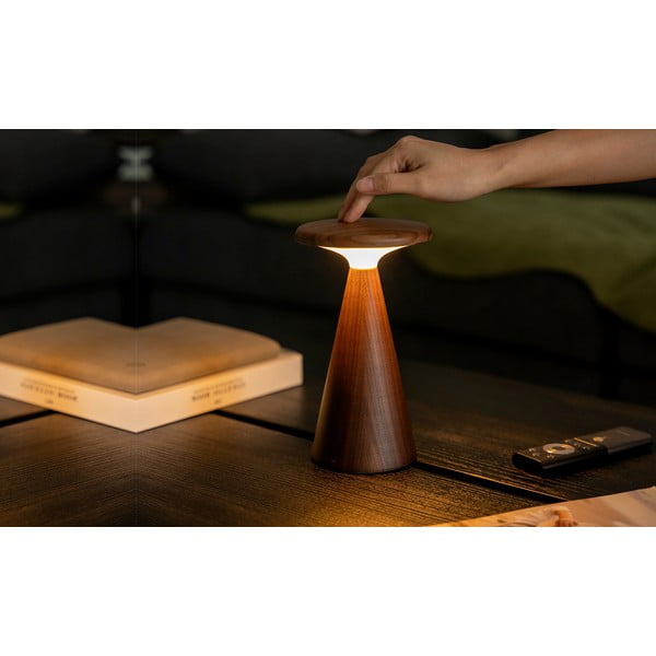 LED-lauavalgusti puidust varjuga (kõrgus 21 cm) Sylva - Gingko-image-3